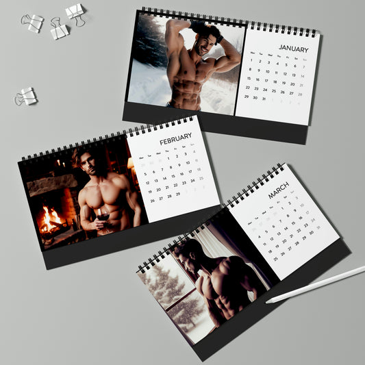 Men Desk Calendar -2024 10" x 5" Satin